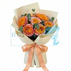 Букет роз Рассветное Очарование