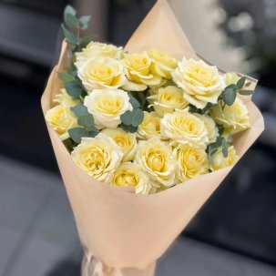 Букет роз Ласковый свет